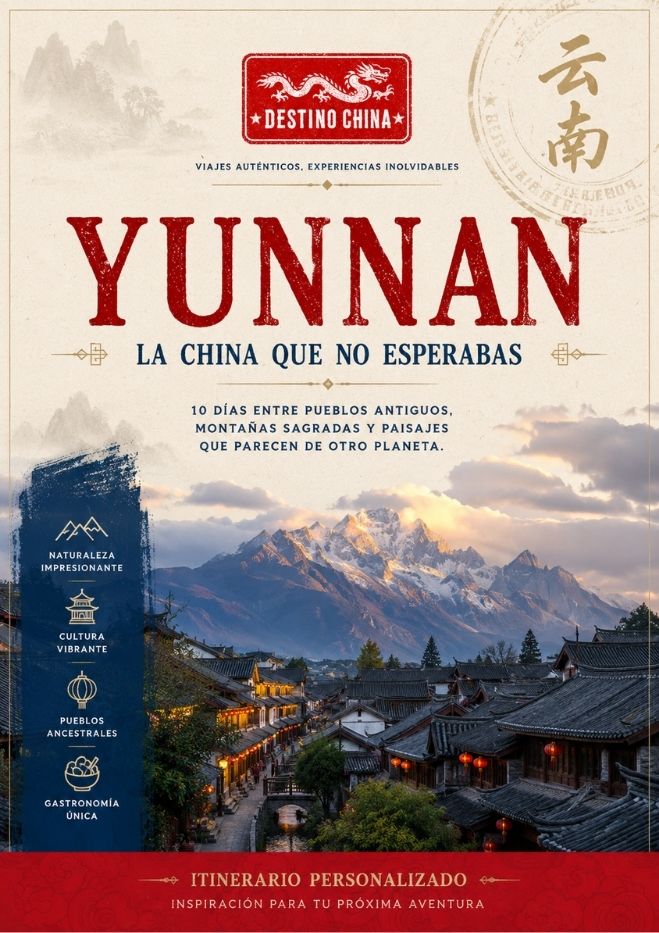 Portada de itinerario personalizado a Yunnan por la agencia Destino China.